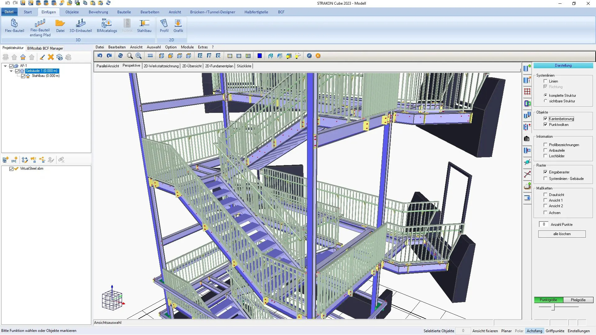 Image Logiciel de construction métallique en 3D pour la conception des escaliers