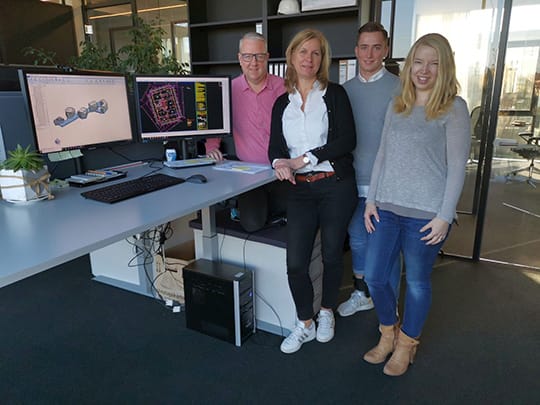 Pour l'équipe d'IBC, le passage à la 3D est leur ticket d'entrée dans le monde du BIM (de gauche à droite : Thorsten Karg, Susanne Jäck, Steven Knoll, Daniela Lapke) (Photo : IBC Ingenieurbau-Consult GmbH)