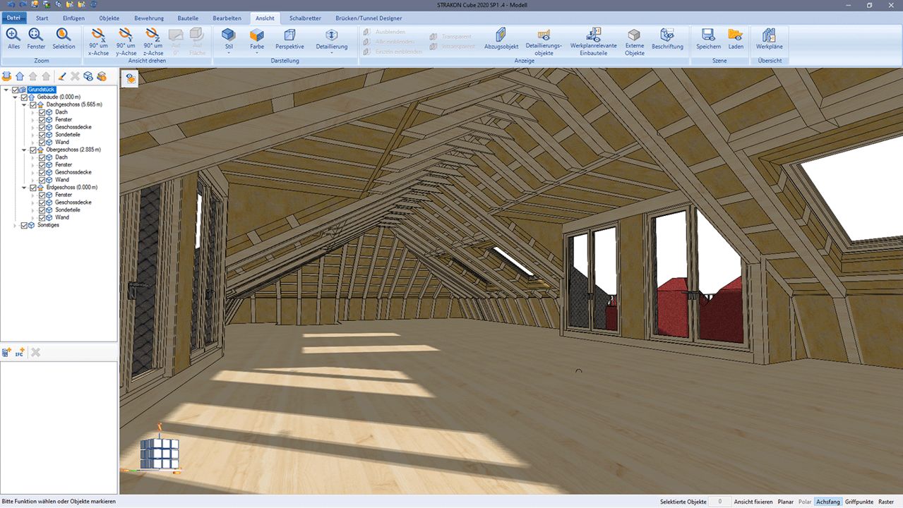 Image Architecture 3D de l'extension de la toiture